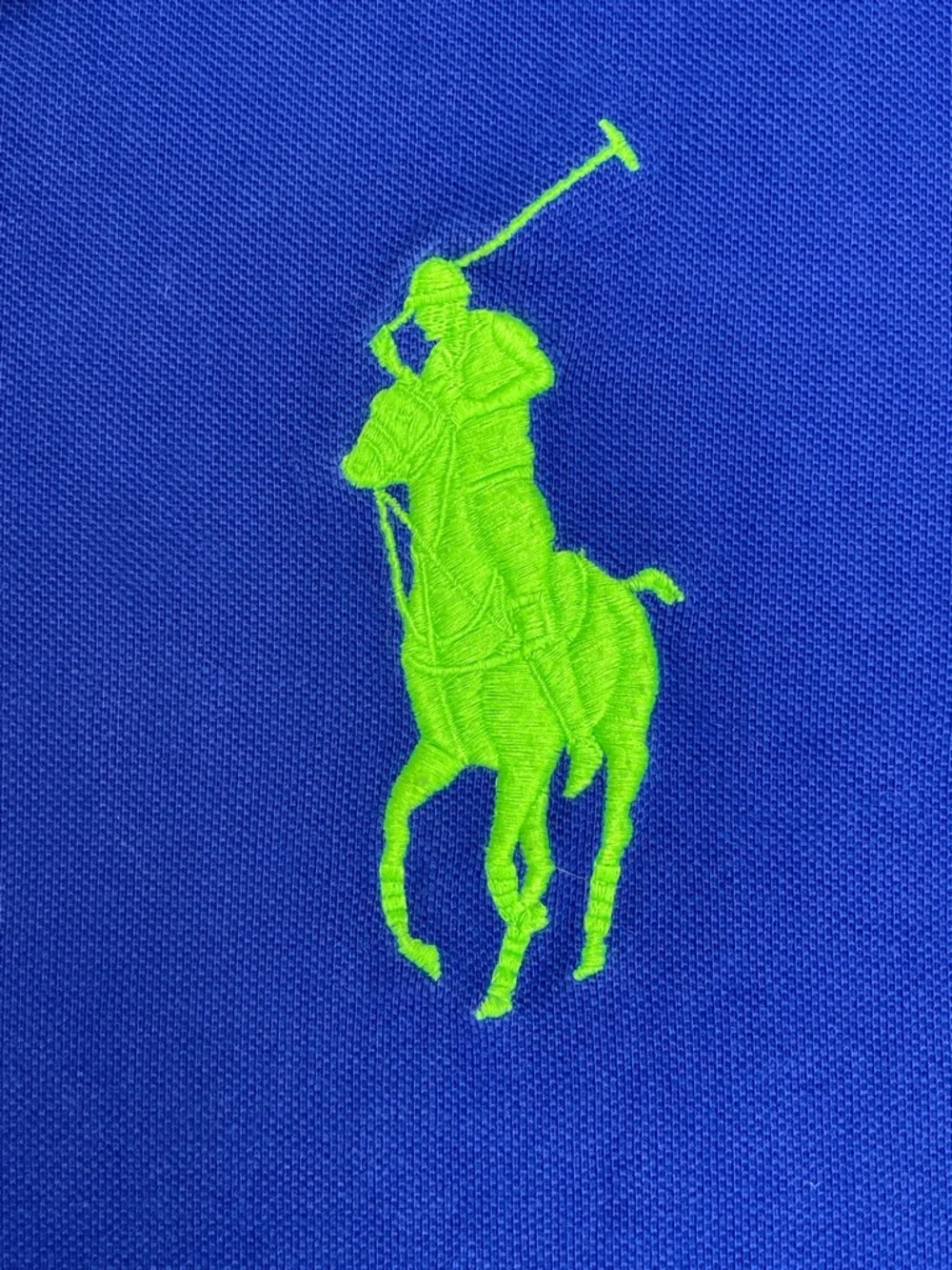 Polo Ralph Lauren Polo shirt Royal Blue with Neon Green Big Pony Logo Preppy M
